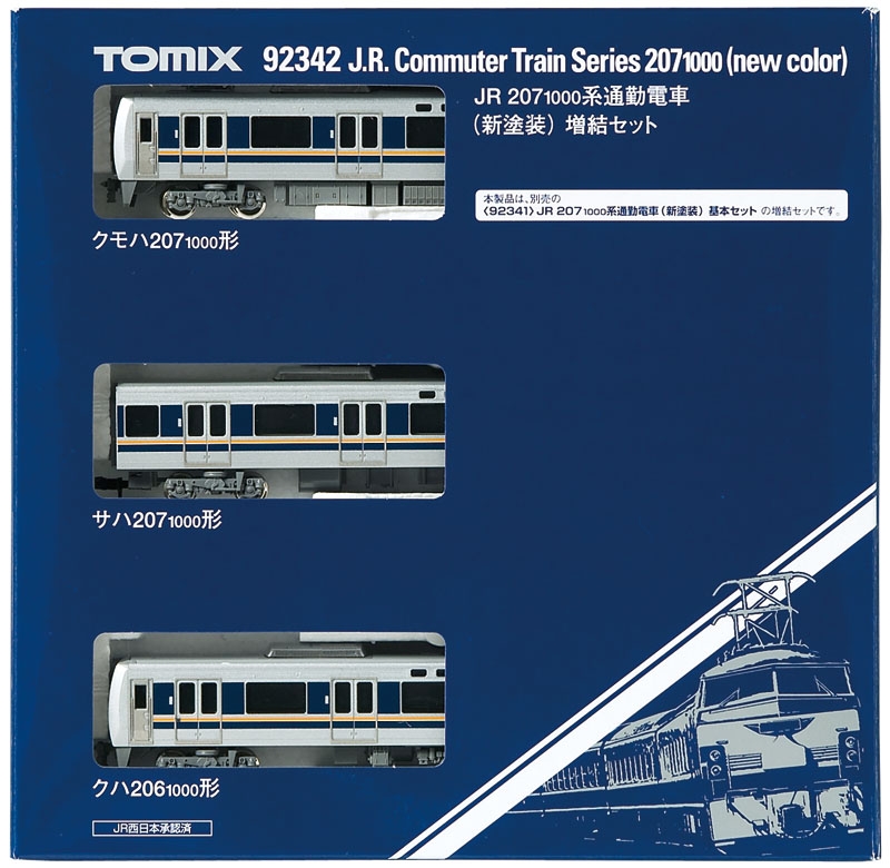 鉄道模型 :: TOMIX（トミックス）_92342_207－1000系 新塗装 増結セット(3両)_AB