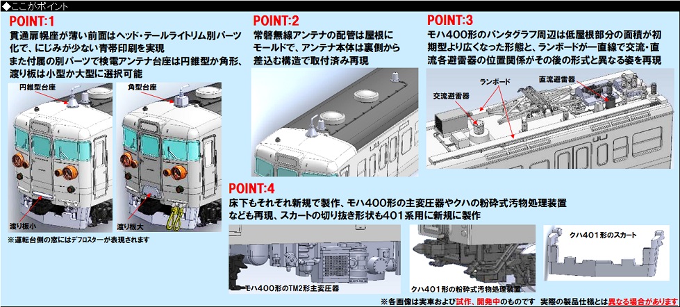 鉄道模型 :: TOMIX（トミックス）_98582_401系近郊電車(高運転台・新塗装)基本セット(4両)_通常予約