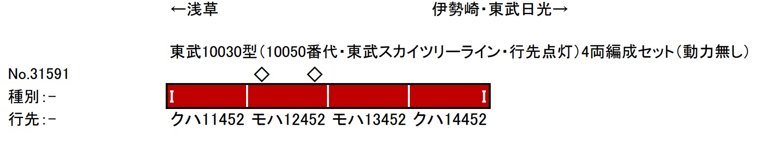 鉄道模型 :: GREENMAX（GMグリーンマックス）_31591_東武10030型(10050