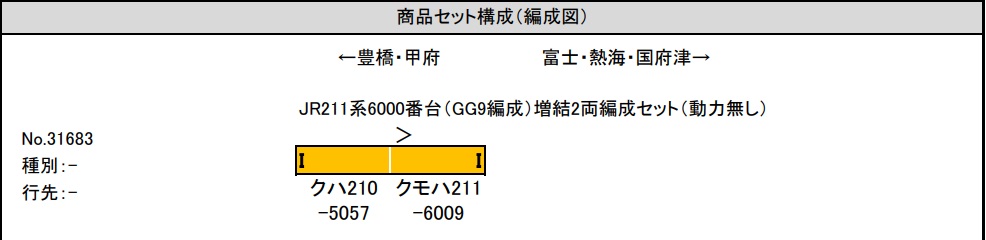 鉄道模型 :: GREENMAX（GMグリーンマックス）_31683_JR211系6000番台