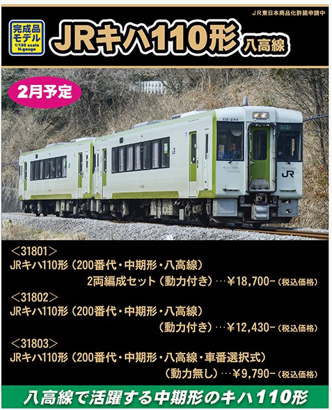 鉄道模型 :: GREENMAX（GMグリーンマックス）_31801_JRキハ110形(200番